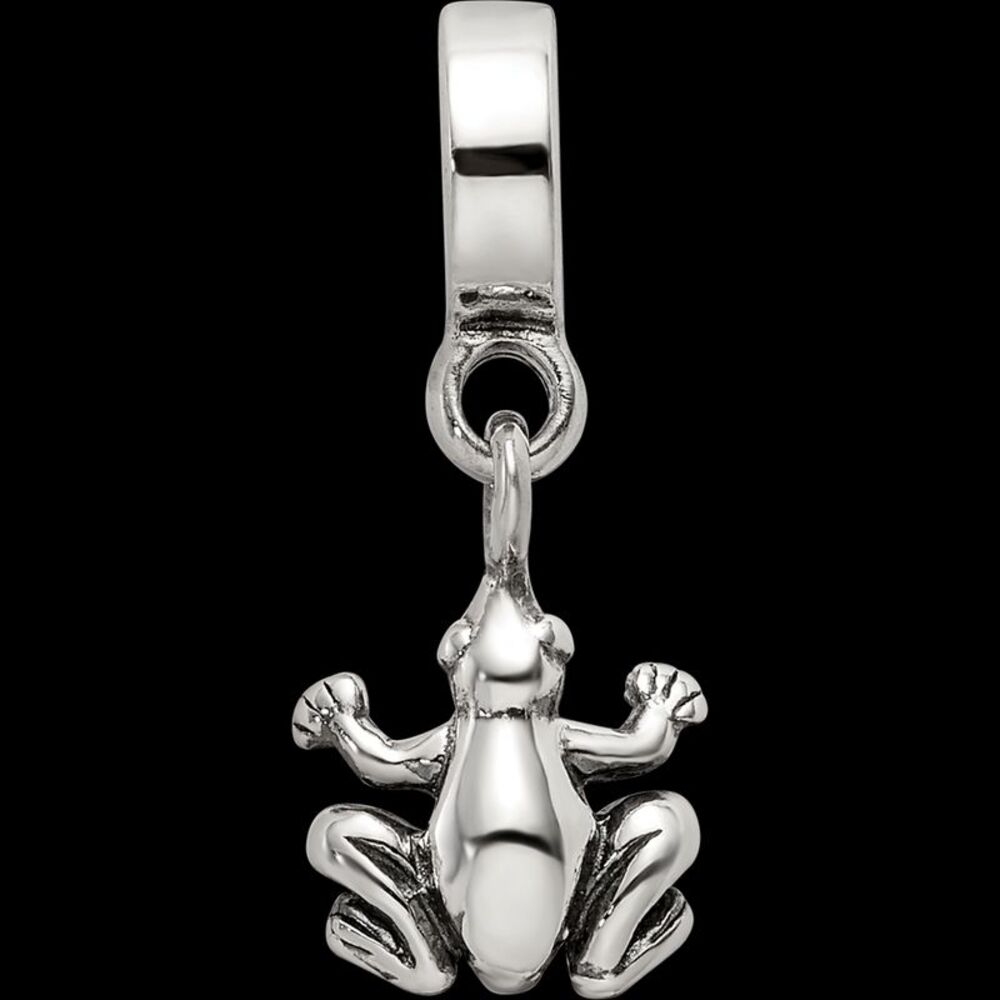 Kazi Luxury Sterling Silver Reflections Frog Dang… - image 3